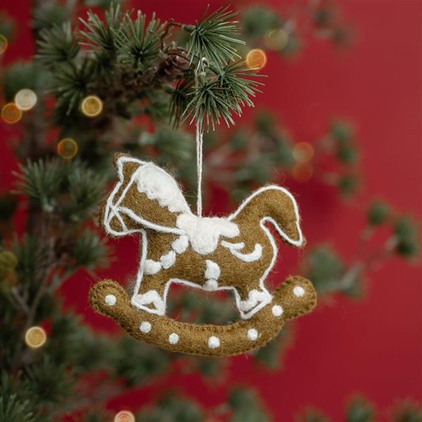 Grote foto hanger gingerbread hobbelpaard per stuk audio tv en foto algemeen