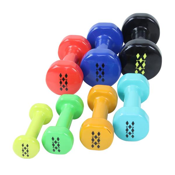 Grote foto lmx1150 vinyl aerobic dumbells per 2 stuks audio tv en foto algemeen