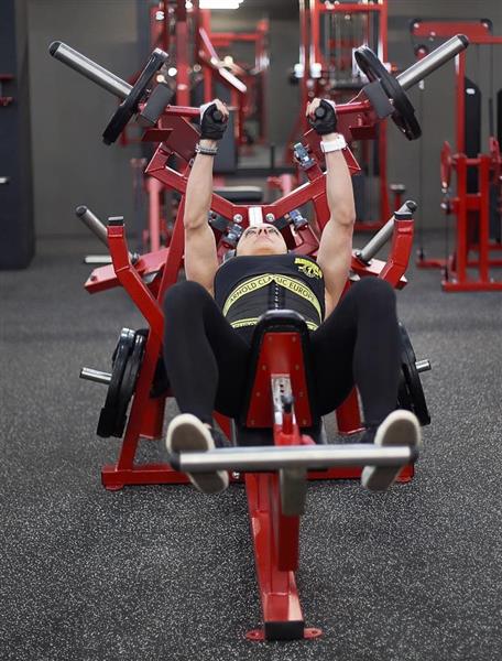 Grote foto incline chest press machine audio tv en foto algemeen