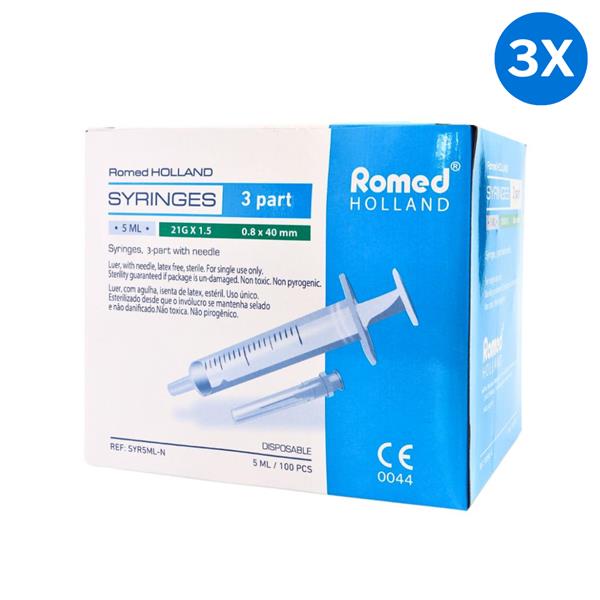 Grote foto 3x romed 5ml injectiespuiten met naald 100 stuks audio tv en foto algemeen