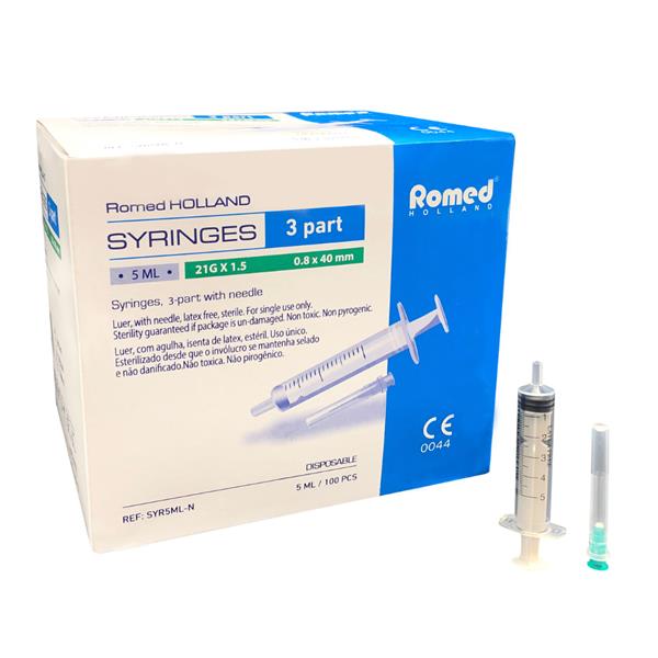Grote foto 3x romed 5ml injectiespuiten met naald 100 stuks audio tv en foto algemeen