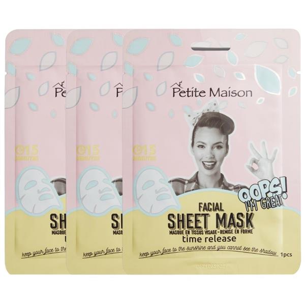 Grote foto time release facial sheet mask 3x25ml audio tv en foto algemeen