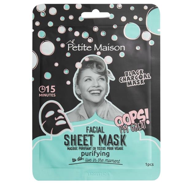 Grote foto purifying black charcoal facial sheet mask 3x25ml audio tv en foto algemeen