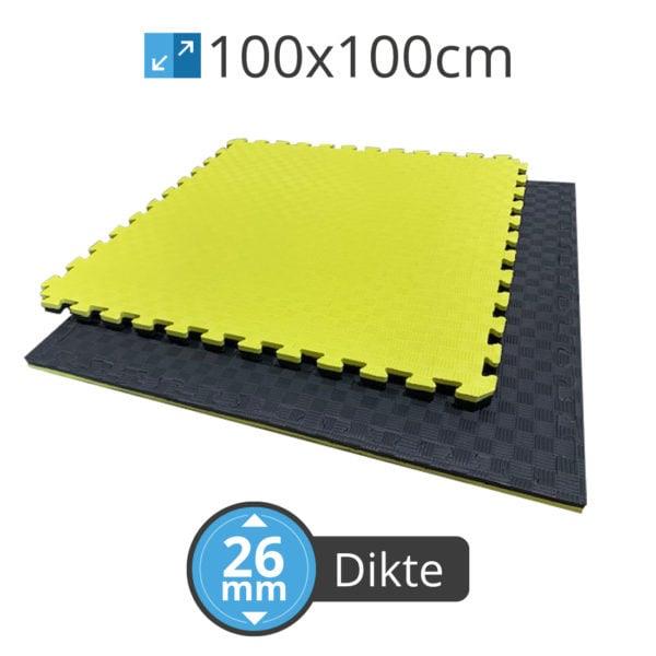 Grote foto tatami matten 100x100x2 6 cm palletprijs zwart geel audio tv en foto algemeen