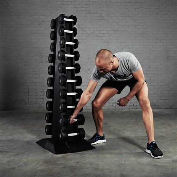 Grote foto lmx94 pu dumbbell toren wordt geleverd zonder dumbbells audio tv en foto algemeen