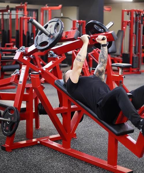 Grote foto incline chest press machine audio tv en foto algemeen