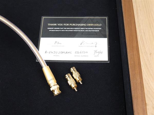 Grote foto nordost odin gold highend digital audio interconnect bnc with rca adapters 1 25 metre audio tv en foto onderdelen en accessoires
