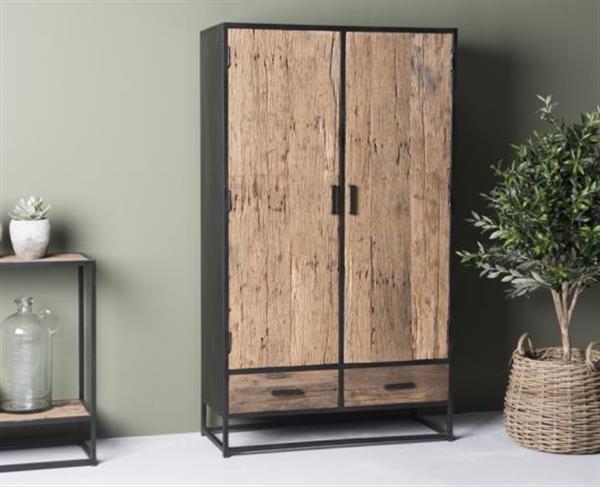 Grote foto opbergkast dakota 2 deurs 100x40x175 cm huis en inrichting eettafels