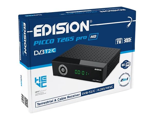 Grote foto edision picco t265 pro hd dvb t2c h.265 hevc telecommunicatie zenders en ontvangers