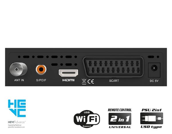 Grote foto edision picco t265 pro hd dvb t2c h.265 hevc telecommunicatie zenders en ontvangers