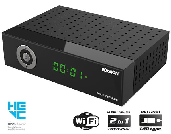 Grote foto edision picco t265 pro hd dvb t2c h.265 hevc telecommunicatie zenders en ontvangers