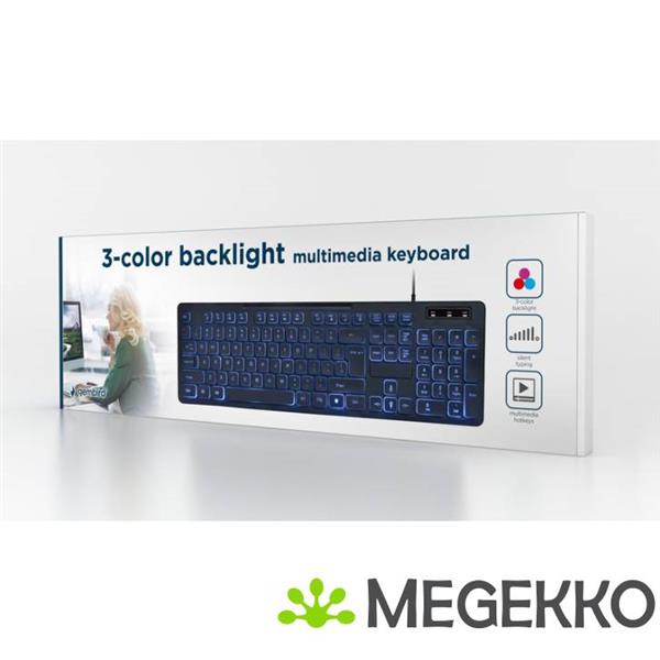 Grote foto gembird kb uml3 02 toetsenbord thuis werk usb qwerty amerikaans engels zwart computers en software toetsenborden