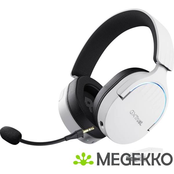 Grote foto trust gxt 491w fayzo wireless gaming headset rgb wit audio tv en foto koptelefoons