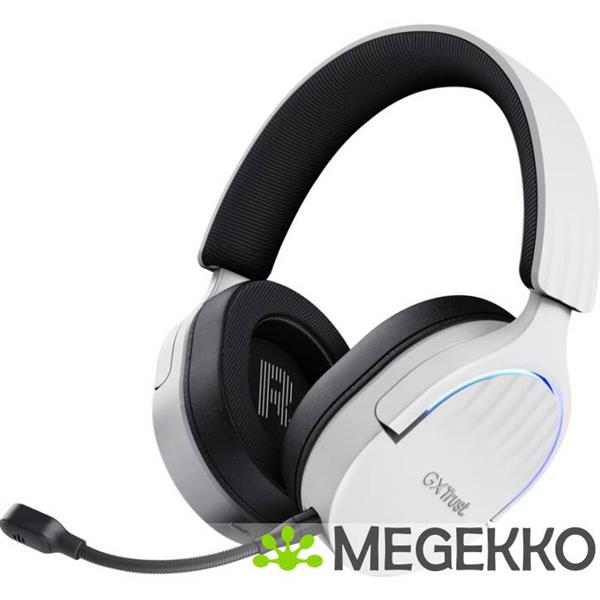 Grote foto trust gxt 491w fayzo wireless gaming headset rgb wit audio tv en foto koptelefoons