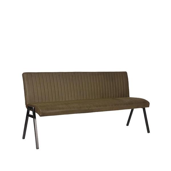 Grote foto eetkamerbank matz 175 cm microvezel zwart metaal verkrijgbaar in 3 kleuren huis en inrichting eettafels