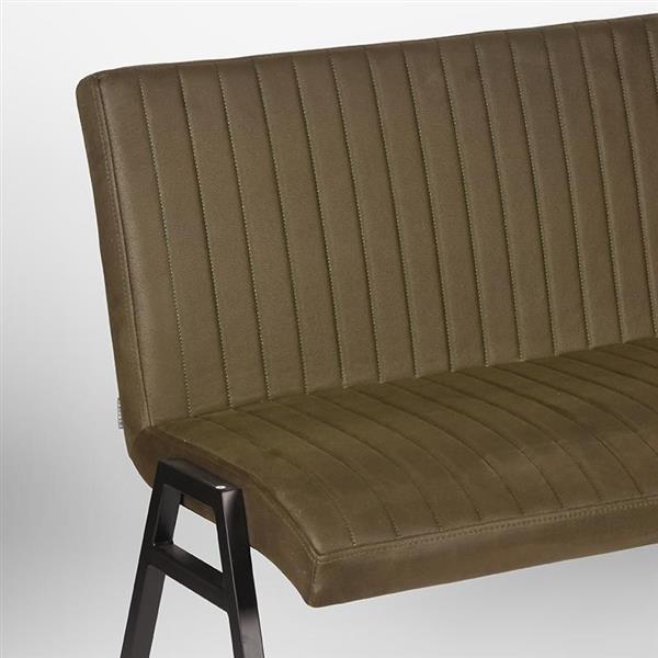 Grote foto eetkamerbank matz 175 cm microvezel zwart metaal verkrijgbaar in 3 kleuren huis en inrichting eettafels