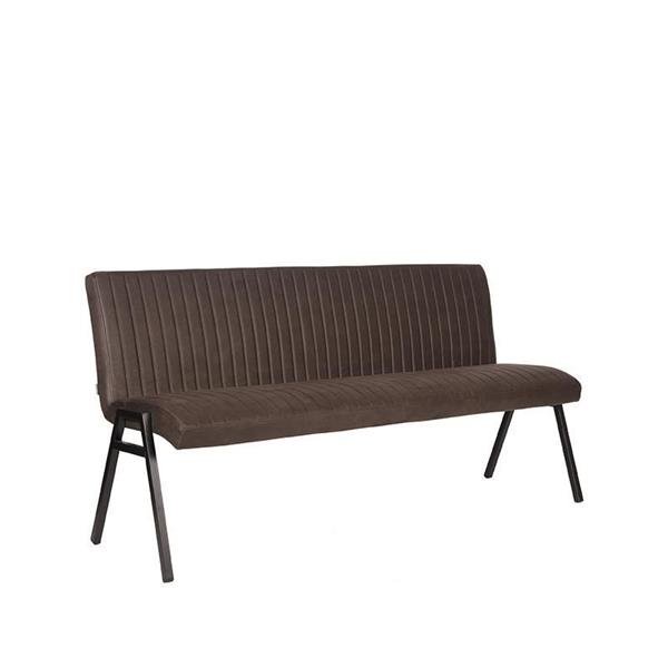 Grote foto eetkamerbank matz 175 cm microvezel zwart metaal verkrijgbaar in 3 kleuren huis en inrichting eettafels