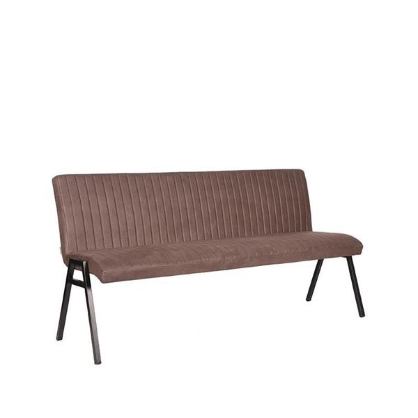 Grote foto eetkamerbank matz 145 cm microvezel zwart metaal verkrijgbaar in 3 kleuren huis en inrichting eettafels