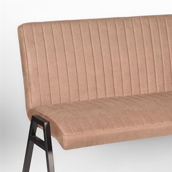 Grote foto eetkamerbank matz 145 cm microvezel zwart metaal verkrijgbaar in 3 kleuren huis en inrichting eettafels