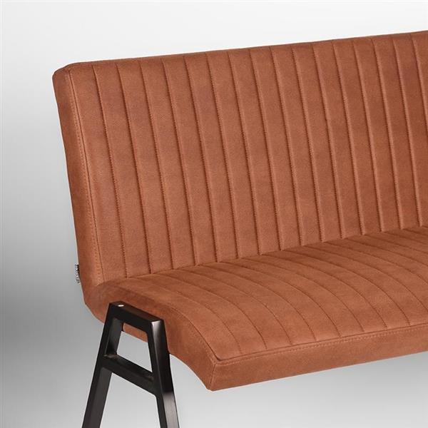 Grote foto eetkamerbank matz 145 cm microvezel zwart metaal verkrijgbaar in 3 kleuren huis en inrichting eettafels