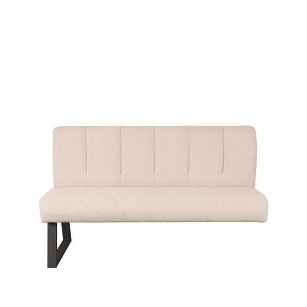 Grote foto eetkamerbank modula 3 zits 150x62x92 cm naturel touch zwart metaal losse element huis en inrichting bankstellen