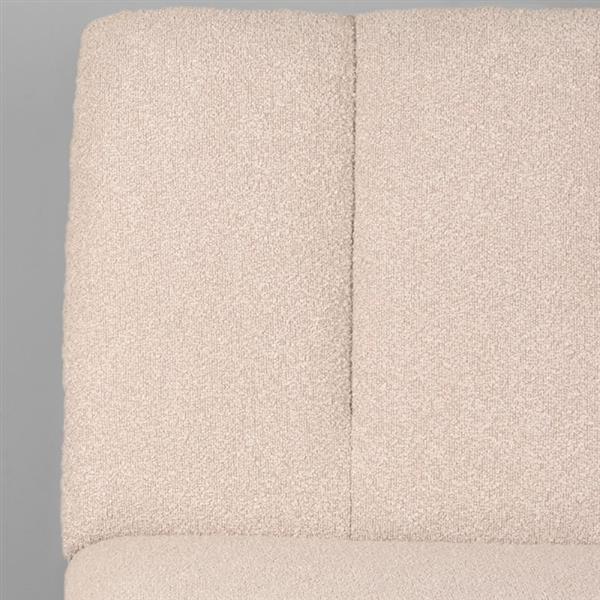 Grote foto eetkamerbank modula 3 zits 150x62x92 cm naturel touch zwart metaal losse element huis en inrichting bankstellen