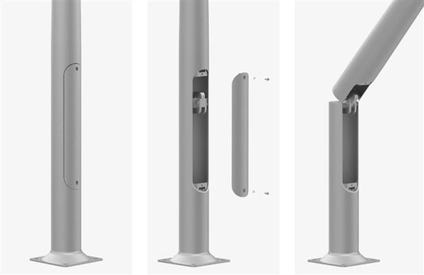 Grote foto kantelmast scharniermast 4 5 meter geanodiseerd aluminium heavy duty met voetplaat zakelijke goederen overige zakelijke goederen
