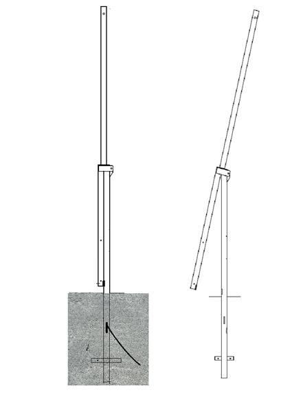 Grote foto kantelmast 4 meter staal verzinkt met grondstuk zakelijke goederen overige zakelijke goederen