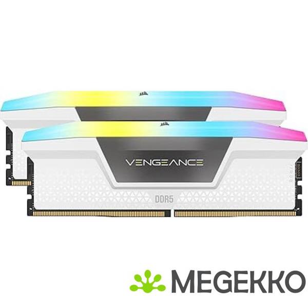 Grote foto corsair ddr5 vengeance rgb 2x16gb 6000 white computers en software overige computers en software