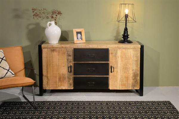 Grote foto dressoir bas 2 deuren en 3 lades 160x80x45 cm huis en inrichting eettafels
