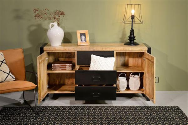 Grote foto dressoir bas 2 deuren en 3 lades 160x80x45 cm huis en inrichting eettafels