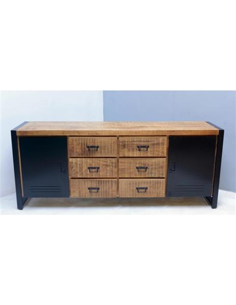 Grote foto dressoir bas 2 deuren en 6 lades 200x80x45 cm huis en inrichting eettafels