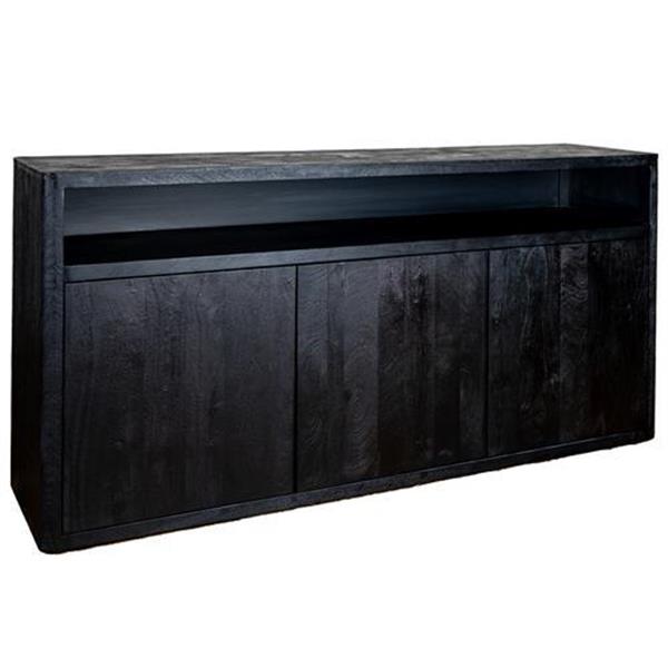 Grote foto dressoir tenna zwart mangohout 180 cm huis en inrichting eettafels