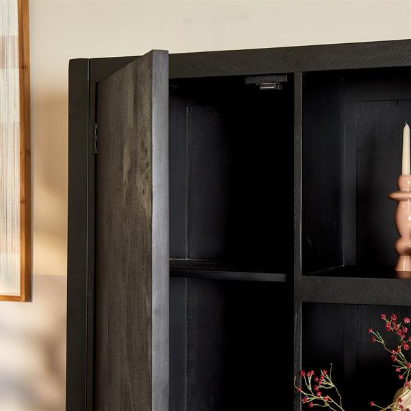 Grote foto boekenkast boaz black 2 deuren 1 lade huis en inrichting eettafels