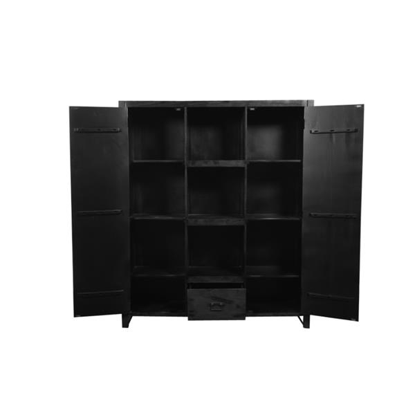 Grote foto boekenkast boaz black 2 deuren 1 lade huis en inrichting eettafels