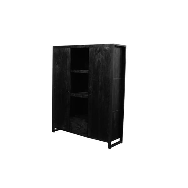 Grote foto boekenkast boaz black 2 deuren 1 lade huis en inrichting eettafels