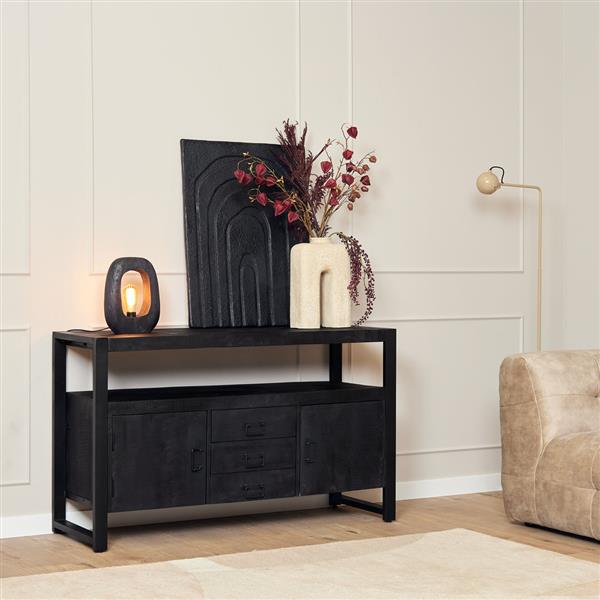 Grote foto dressoir britt black edition 2 deuren 3 lades 135x80x45 cm huis en inrichting eettafels