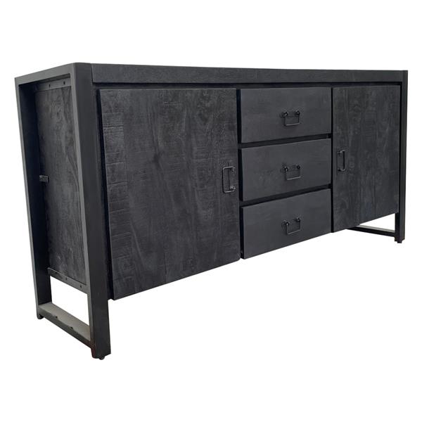 Grote foto dressoir britt black edition 2 deuren 3 lades 135x80x45 cm huis en inrichting eettafels