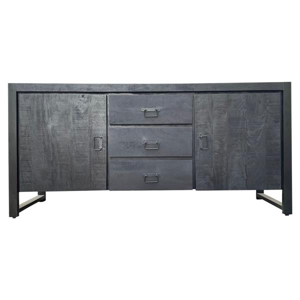 Grote foto dressoir britt black edition 2 deuren 3 lades 135x80x45 cm huis en inrichting eettafels
