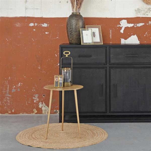 Grote foto dressoir chili 170x45x90 cm zwart mangohout zwart metaal huis en inrichting eettafels