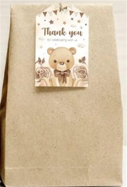 Grote foto bloemenkaartjes thank you for celebrating with us beertje tussen bloemen set van 50 cadeaulabe verzamelen overige verzamelingen