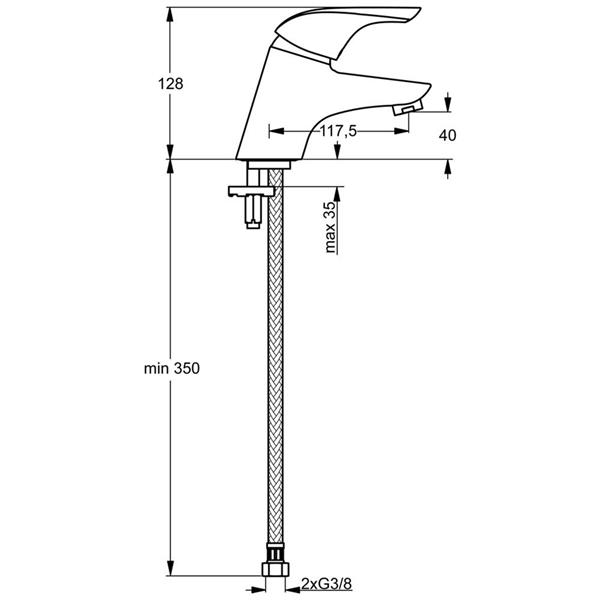 Grote foto ideal standard ideal standard ceraplan new wastafelkraan doe het zelf en verbouw sanitair