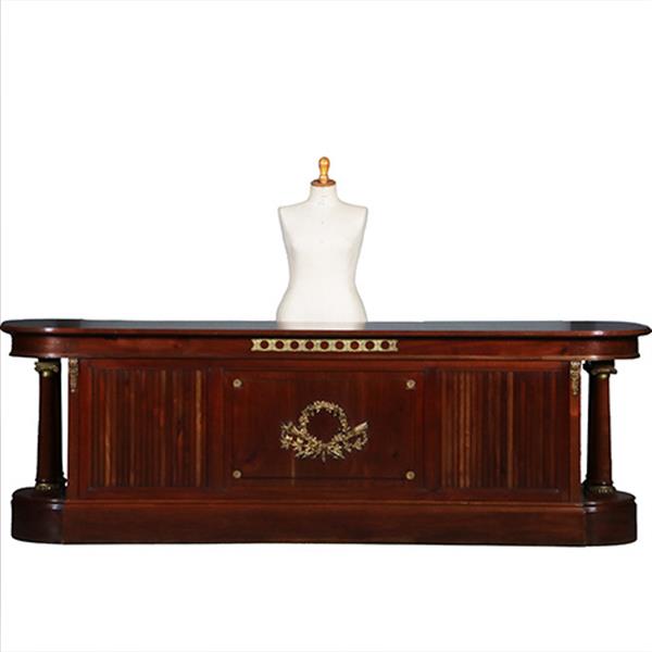 Grote foto mahonie toonbank roomdivider bar counter of balie voor winkelinrichting of receptie ca 1865 no.6 antiek en kunst stoelen en banken