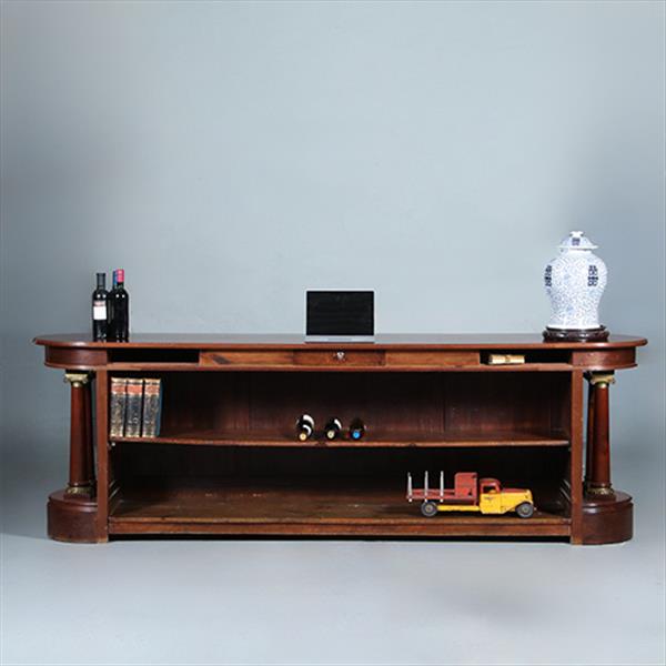 Grote foto mahonie toonbank roomdivider bar counter of balie voor winkelinrichting of receptie ca 1865 no.6 antiek en kunst stoelen en banken