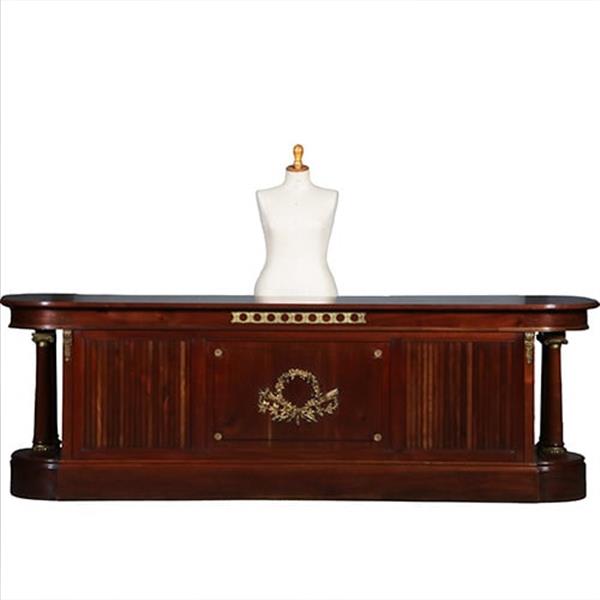 Grote foto mahonie toonbank roomdivider bar counter of balie voor winkelinrichting of receptie ca 1865 no.6 antiek en kunst stoelen en banken