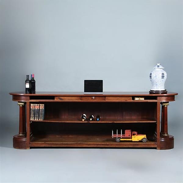 Grote foto mahonie toonbank roomdivider bar counter of balie voor winkelinrichting of receptie ca 1865 no.6 antiek en kunst stoelen en banken