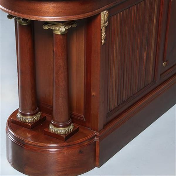 Grote foto mahonie toonbank roomdivider bar counter of balie voor winkelinrichting of receptie ca 1865 no.6 antiek en kunst stoelen en banken