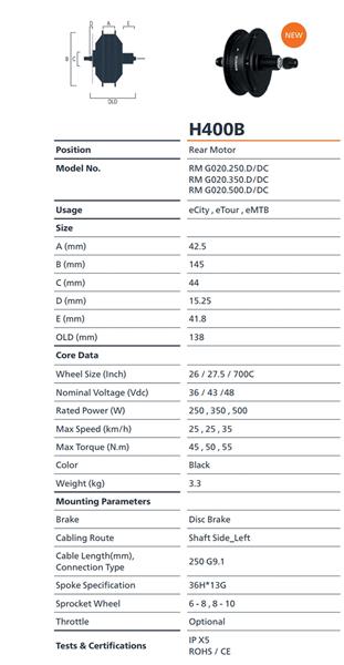 Grote foto bafang g020 48v 500w e bike conversiekit achterwiel motor fietsen en brommers elektrische fietsen