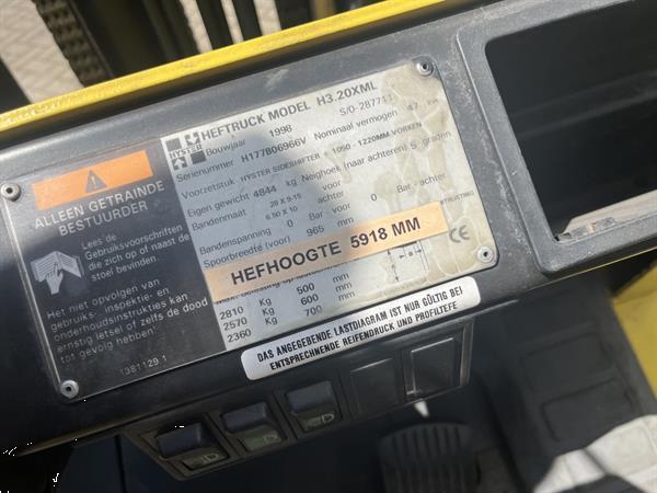 Grote foto hyster h3.20xml heftruck triplo 590 freelift sideshift 4e functie lpg 1998 agrarisch heftrucks