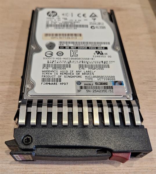 Grote foto hp 600gb 10k 6g sas schijf hp spare 581311 001 computers en software overige computers en software